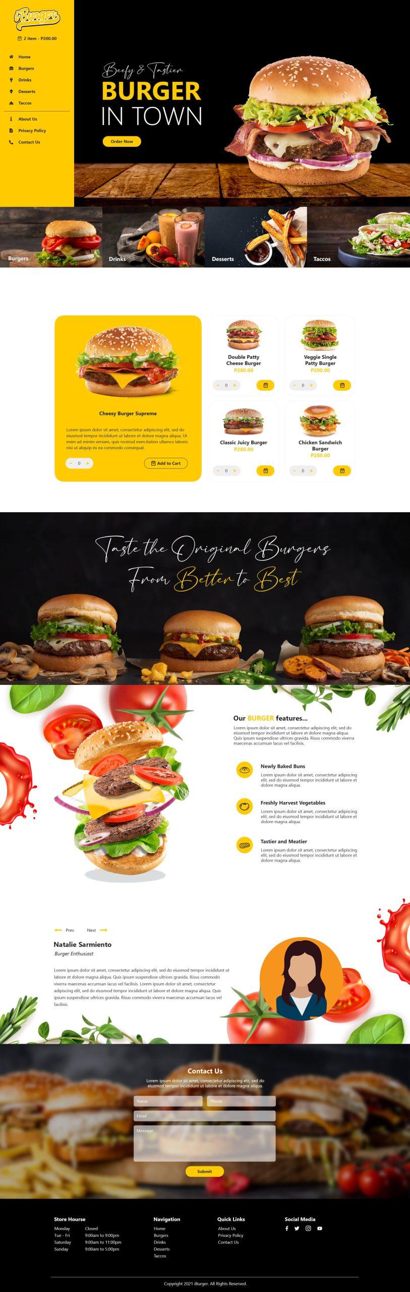 Burger Online Store Burger Online Store